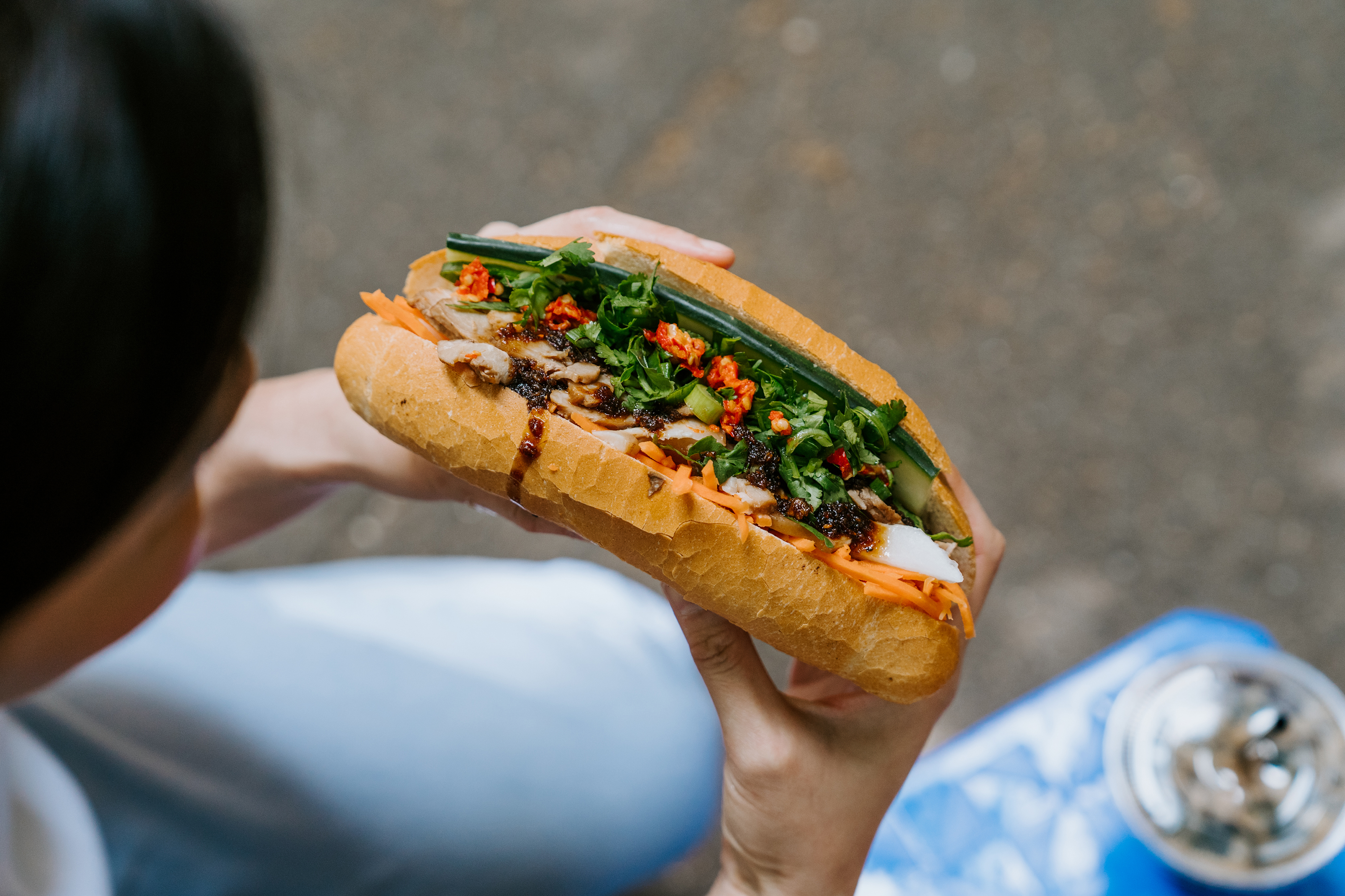 Banh Mi Stand. Photography:  Arianna Leggiero.
